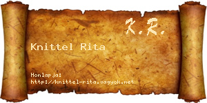 Knittel Rita névjegykártya